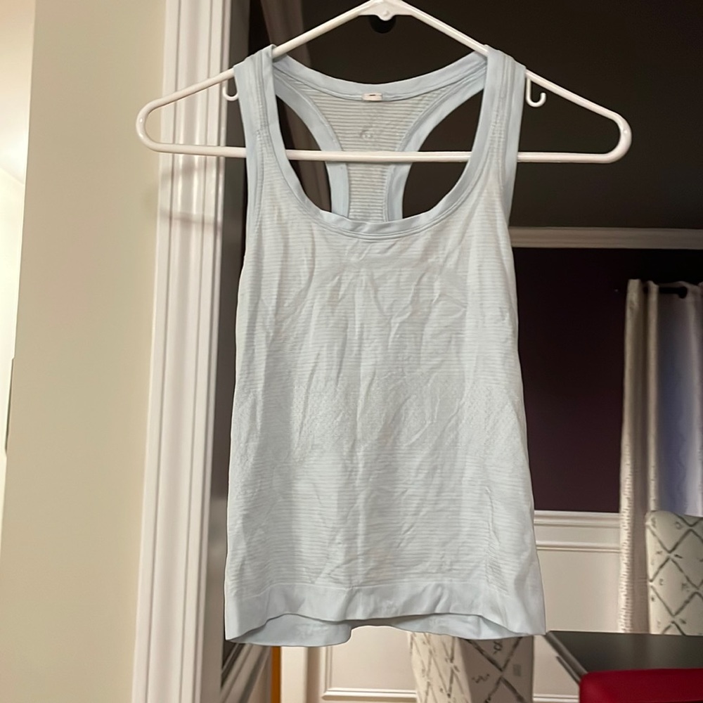 Swiftly tech racer back tank color powder blue size 2